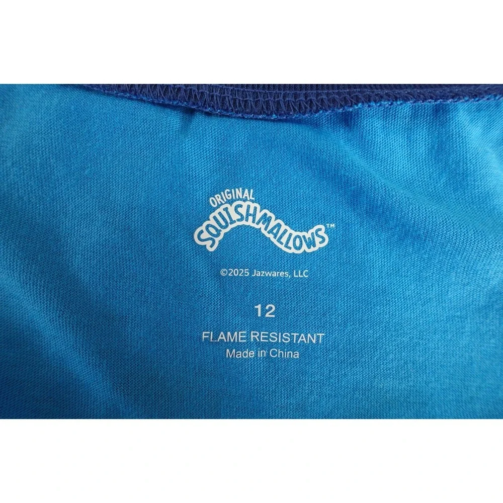 Squishmallows Girls Size 12 Blue Graphic Pajama Tank Top NWT